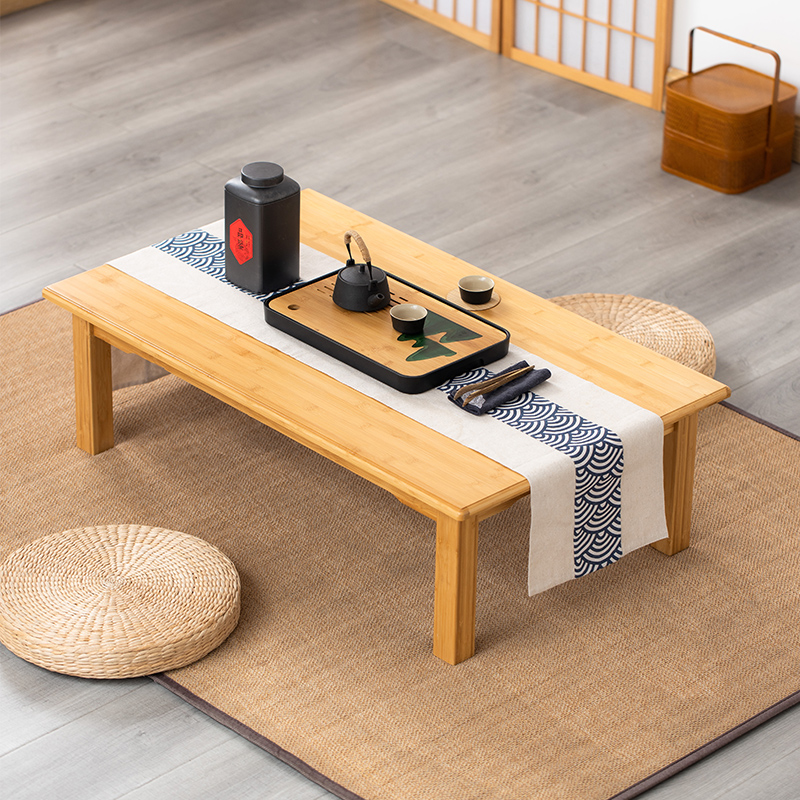 楠竹炕桌家用饭桌实木小桌子飘窗榻榻米小茶几床上学习桌电脑矮桌