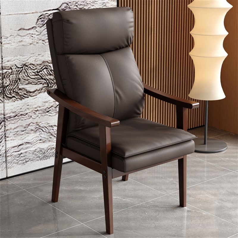 西班新款高档纯实木全自动麻将桌椅子高靠背会议室茶楼棋牌室椅子