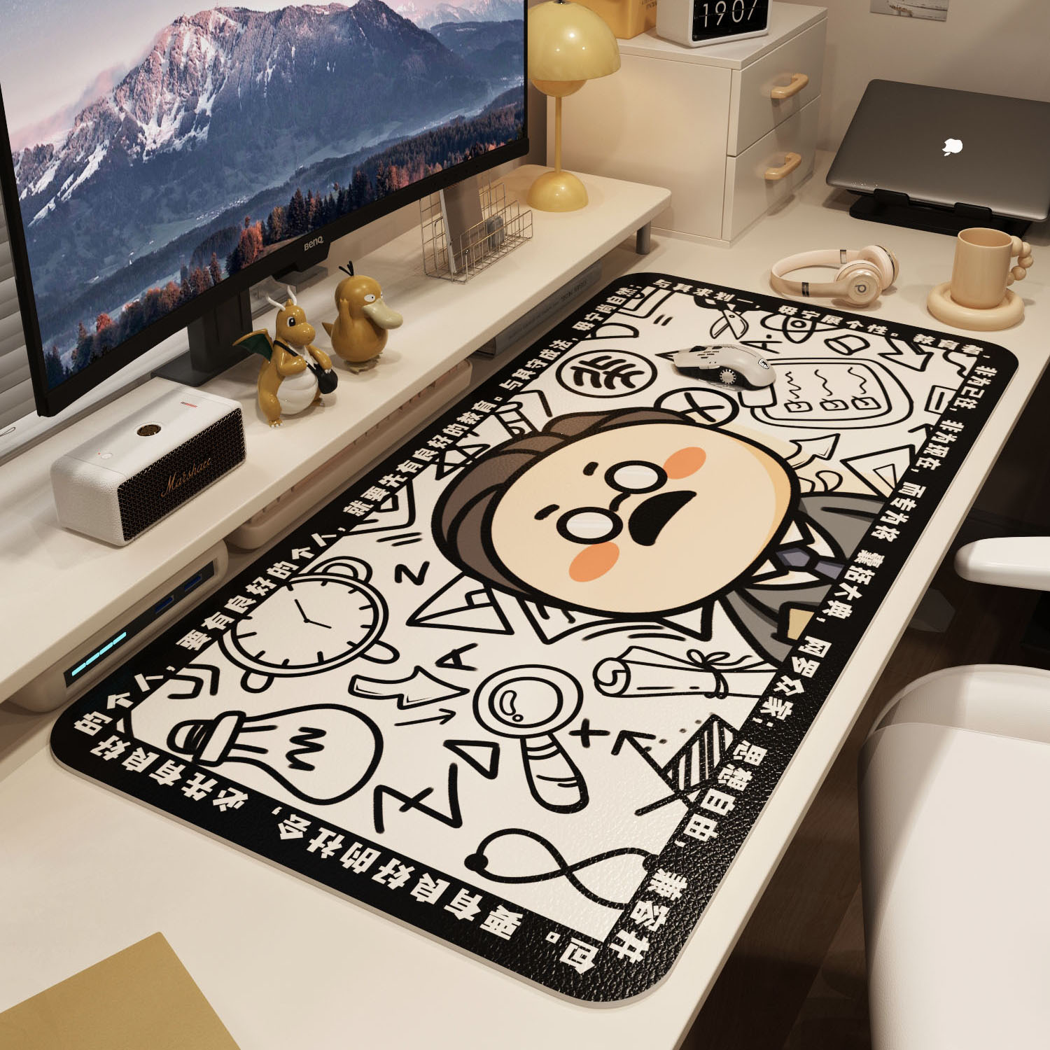 新款可爱卡通办公桌键盘垫大号鼠标垫防滑学生书桌垫防水环保垫子