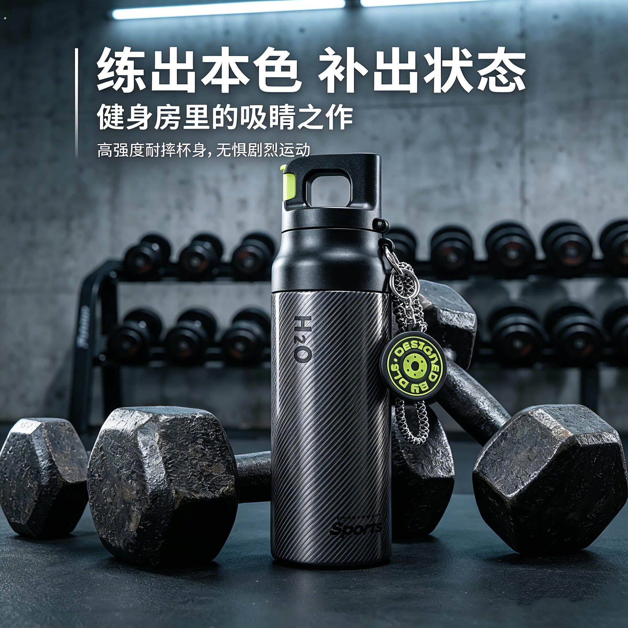 不锈钢保温杯速开吸管杯男户外可携式运动骑行自行车水杯夏天保冷