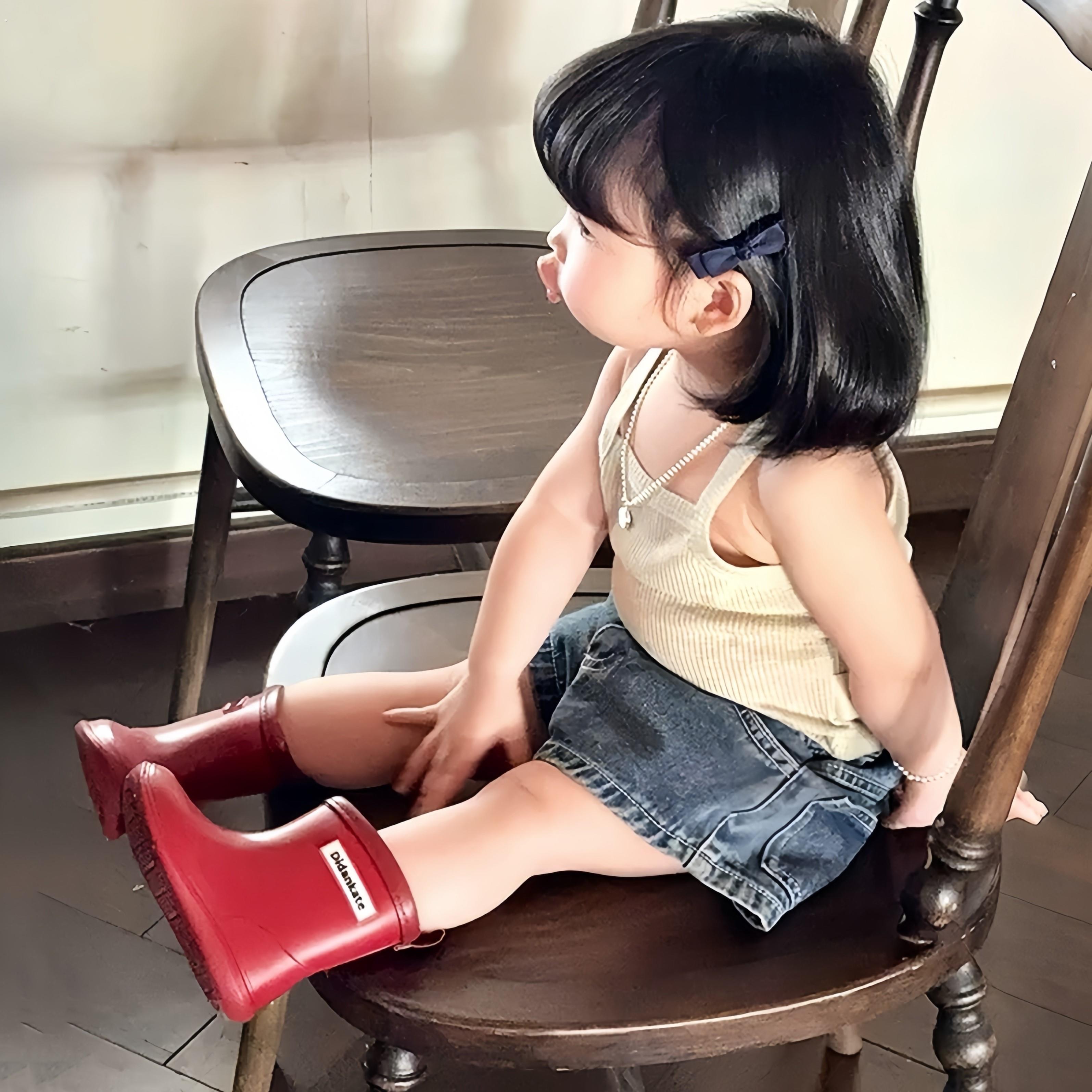 儿童雨鞋女孩男童幼儿园宝宝专用上学新型防滑防水小雨靴超轻长筒