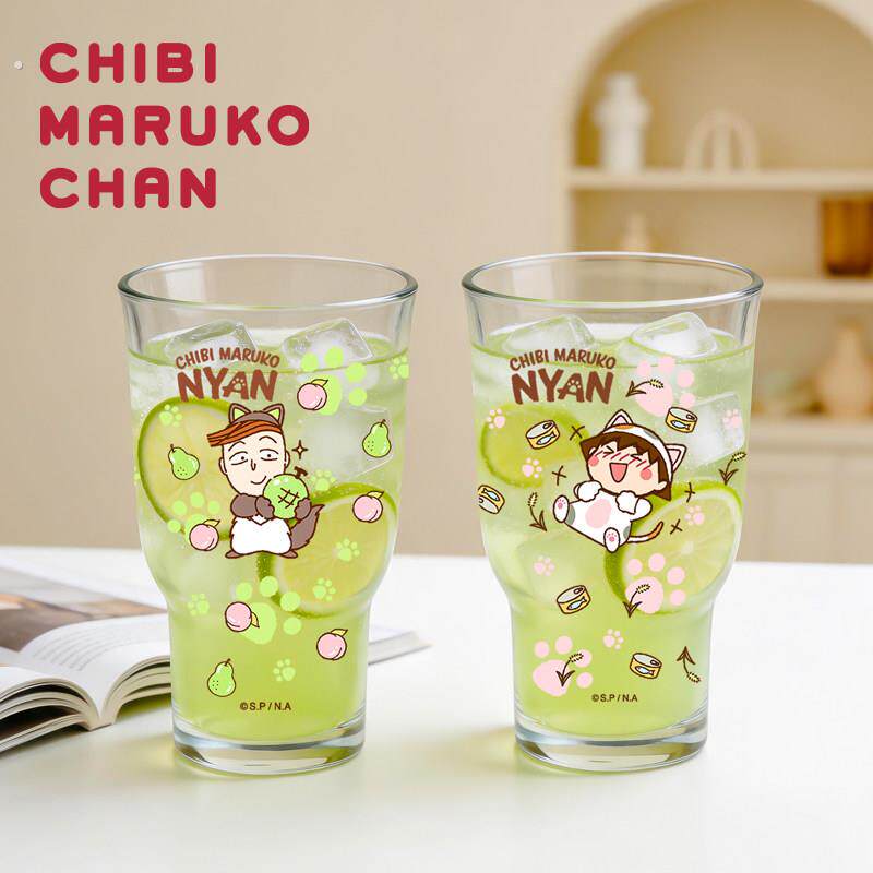 樱桃小丸子玻璃杯2只