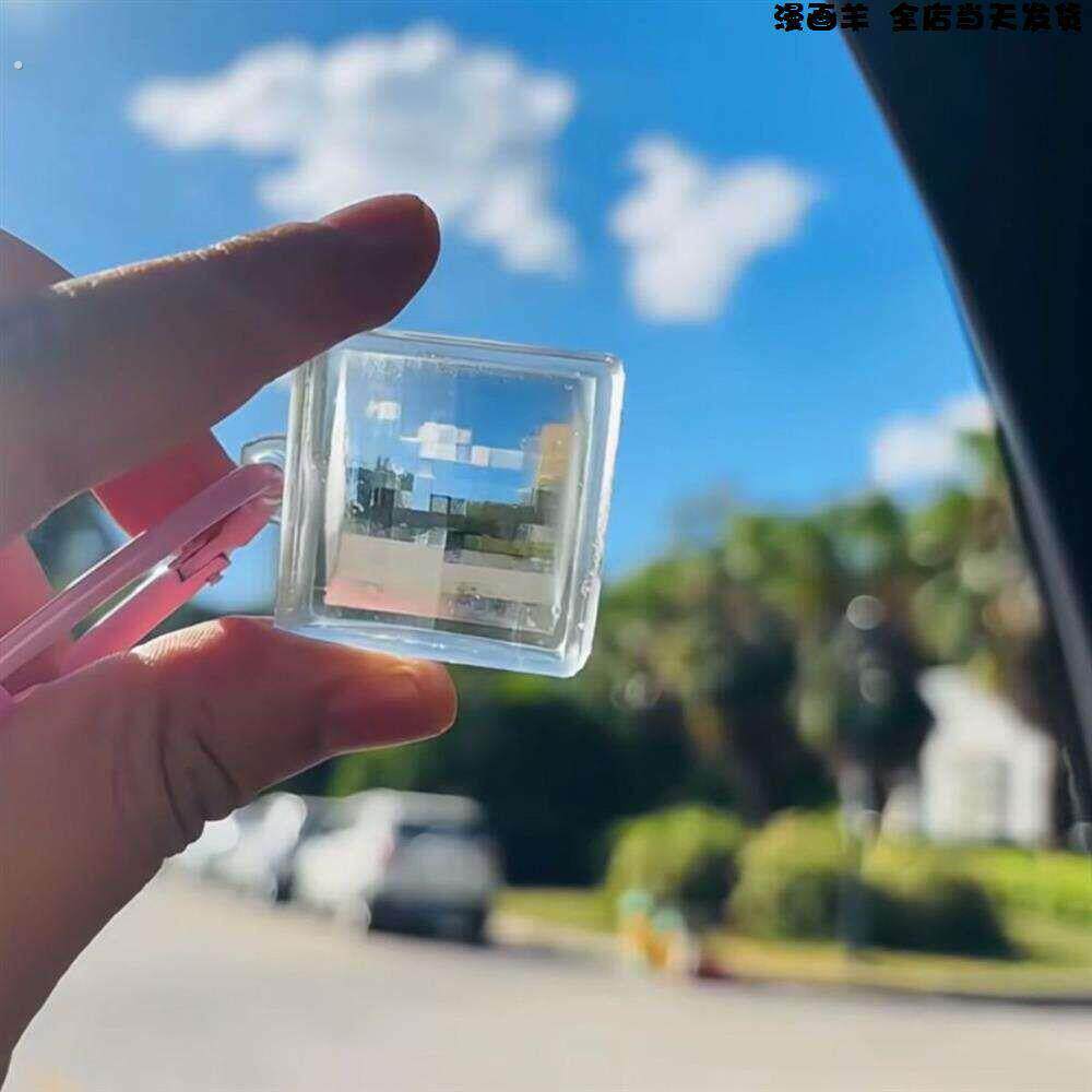 像素滤镜挂件风钥匙扣亚克力随身创意风景拍照马赛克风格