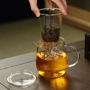 l过滤花茶壶耐高温泡茶壶泡茶器玻璃花茶壶小茶 茶壶单壶家用套装