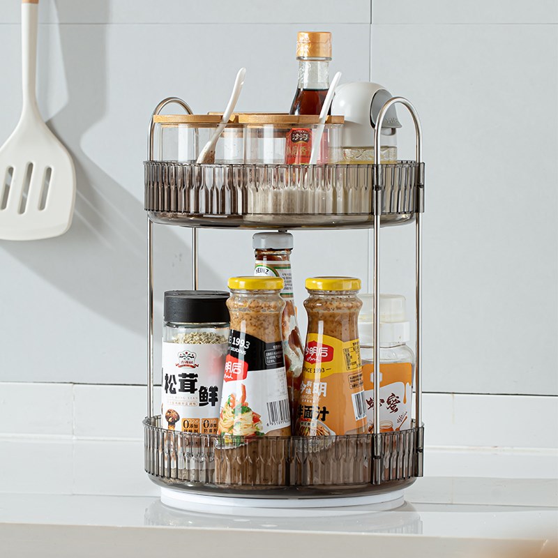 厨房调料置物架台面多功能转x盘油盐酱醋调味料用品家用大全收纳