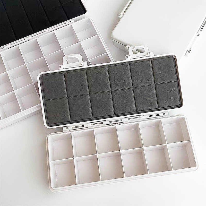 水粉丙烯油画颜料盒保湿盒12色18色24色36色收R纳美术绘画便携加