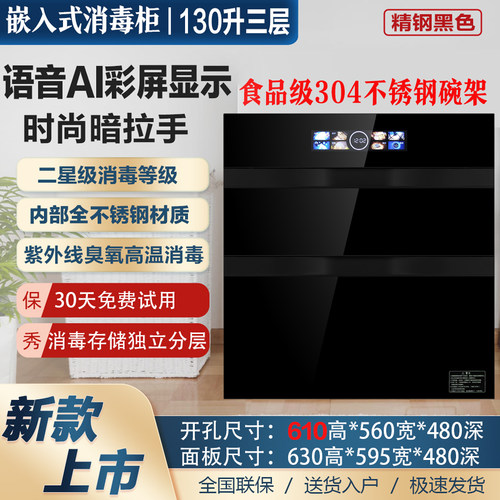 日本撄花高温消毒柜嵌入式大容量
