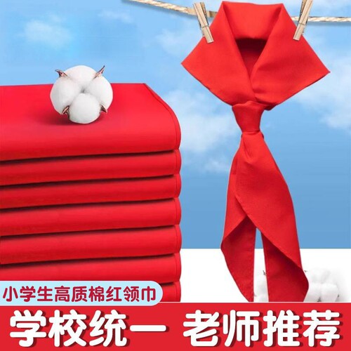 红领巾小学生高质棉通用不易皱