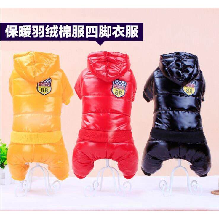 宠物加厚羽绒棉衣狗狗衣服泰迪吉娃娃贵宾冬装四脚秋冬保暖棉服