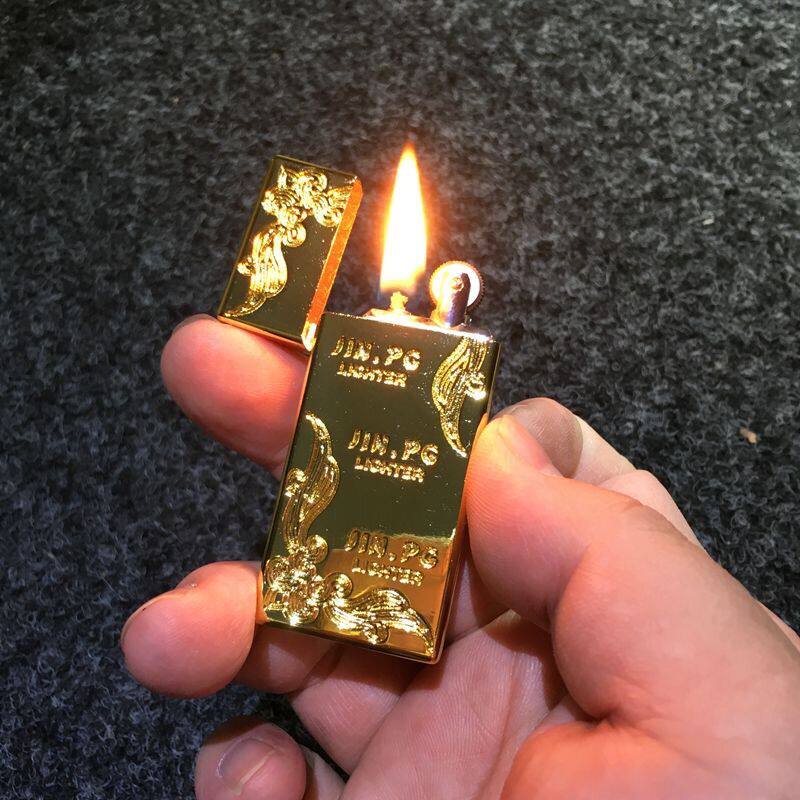 超薄砂轮煤油打火机 老式经典怀旧打火机 砂轮火机 包邮送火石