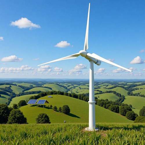 风力发电机M型12v48v10kw风力发电机家用牧场风力发电设备