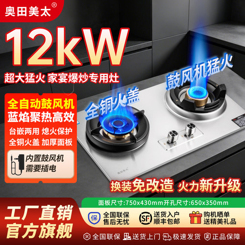 奥田美太12kw霸王猛火灶带鼓风机