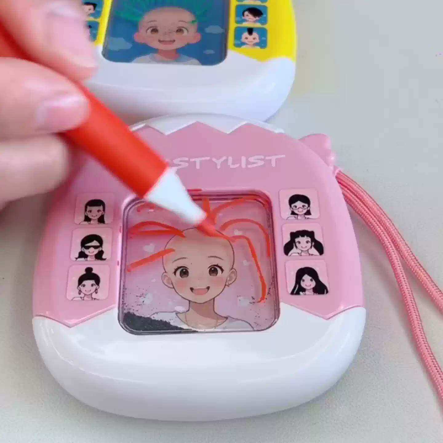 DIY手工游戏发型磁珠画板手脑协调早教仿真男孩女生儿童益智玩具