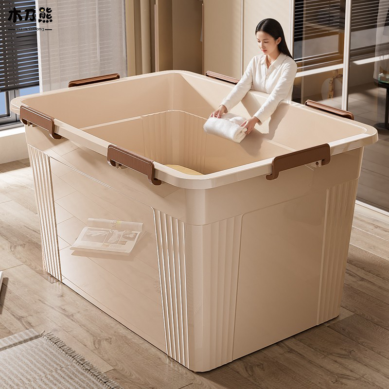收纳箱家用特大号带轮整理箱衣服衣物收纳柜玩具书本后备储物箱子