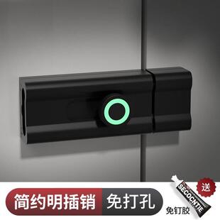 德国卧室门锁免打孔简易门锁门闩插销锁扣木门房门锁卡扣门锁神器