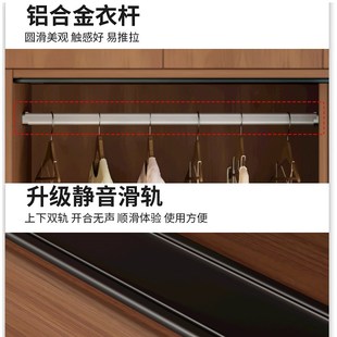 小户型出租X房用儿童衣橱 实木衣柜家用卧室推拉门简易组装