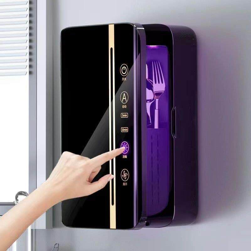 2025新款筷子消毒机家用筒快笼柜架高档智能烘干一体收纳盒壁挂式