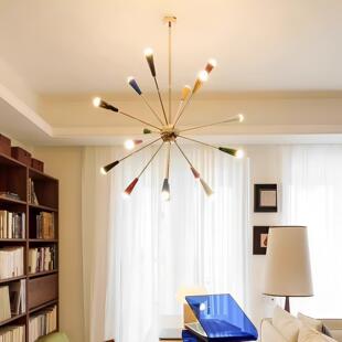 孟菲斯彩色烟花分子灯意大利Sputnik设计师中古客厅卧室楼梯吊灯