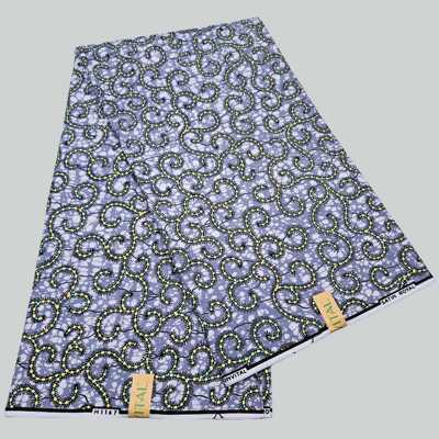 非洲蜡染布棉24S金粉african golden wax fabric 6yard