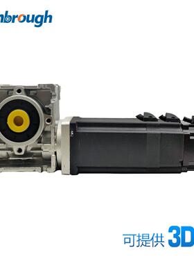 60蜗轮减速刹车无刷电机DC48V400W3000RPM减速比5-100