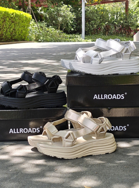 出日本2025春夏ALLROADS S3运动凉鞋厚底缓震足弓支撑恢复沙滩鞋