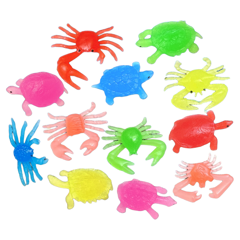 小螃蟹海龟软胶套装玩具包邮