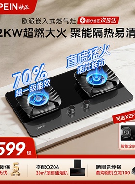 欧派(OPPEIN)燃气灶家用天然气液化气嵌入式煤气灶猛火灶台XZF