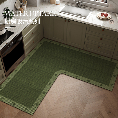 厨房地垫硅藻泥形整块吸水垫油滑可擦免洗地毯耐脏