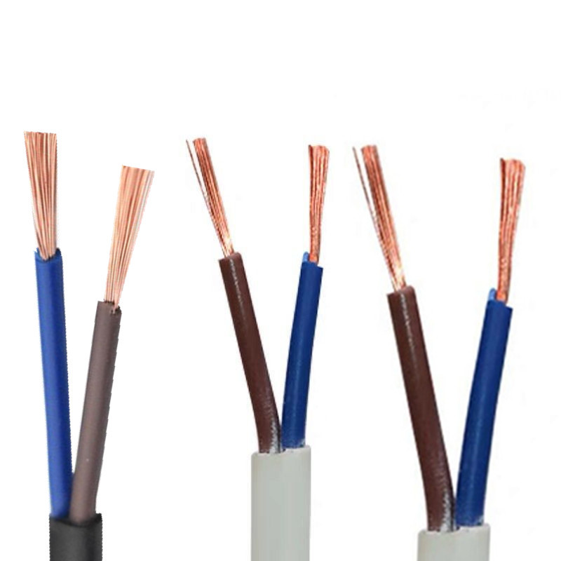 纯铜白色平行线RVVB2x03/05/075/1/15平方U户外电线两芯电源