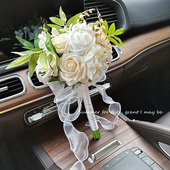 出嫁婚礼领证拍照道具手捧花手工新娘结婚仿真花束