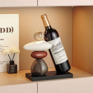 饰品乔迁礼物 创意时来运转红酒架摆件家居客厅桌餐边柜酒托酒柜装