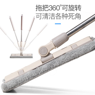 家用拖布一x拖夹布2021地拖地懒人神器净干湿两 平板拖把2020新款