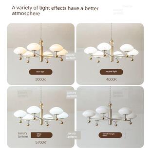 ShareDon 客厅吊灯 大厅主灯包豪斯高级感高端新款法式奶油风灯具