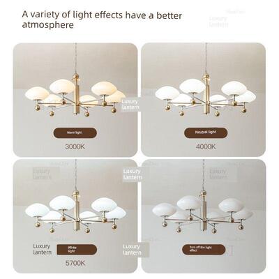 ShareDon 客厅吊灯 大厅主灯包豪斯高级感高端新款法式奶油风灯具