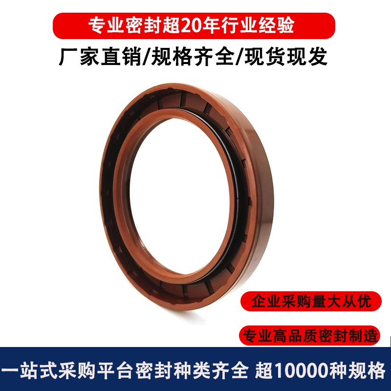 TCTG双唇旋转氟胶高温骨架油封密封圈单唇FBSC油封大全耐酸碱腐蚀