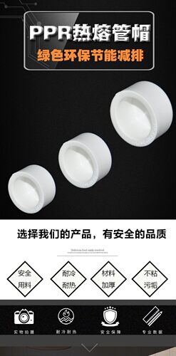 PPR管件 堵头 4分 6分 1寸-2寸 管帽 焊帽 加厚水管配件