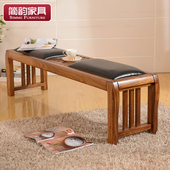 全实木床尾凳乌金木床尾凳床边凳床前凳换鞋 凳子双人条凳实木餐凳