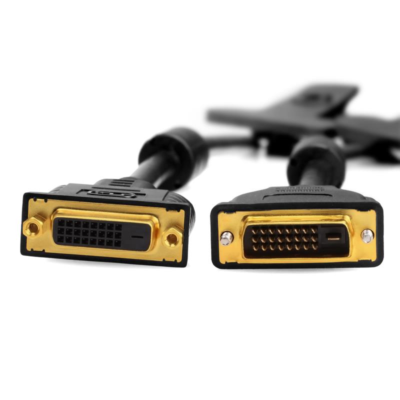 DVI24+1延长视频线电脑主机显示器连接加长公对母数据线1.5米3米5