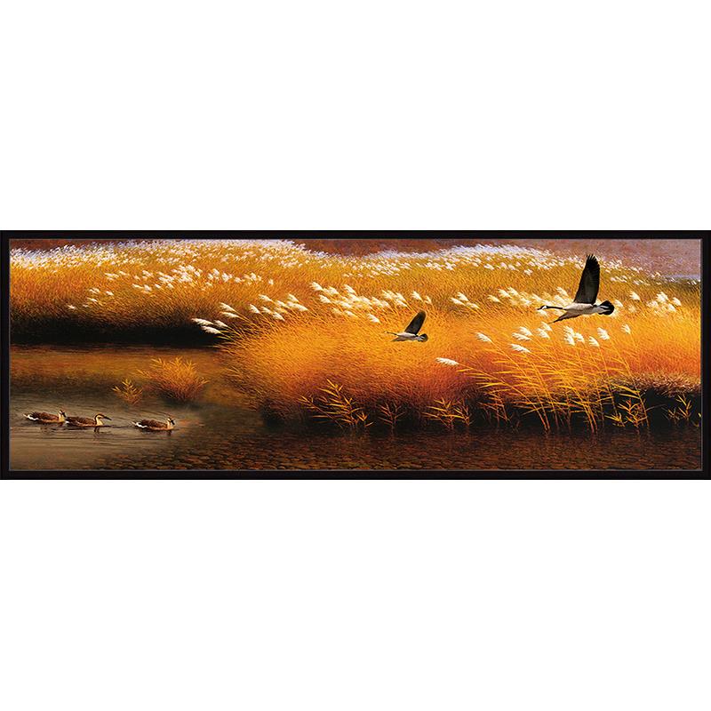 苏绣成品挂画风景现代中式客厅装饰画蚕丝绣真丝单面绣纯手工刺绣