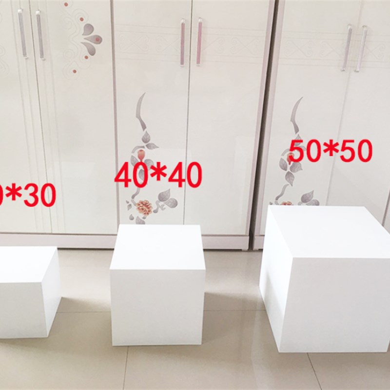 高档烤漆展示台地台橱窗展示台正方体长方体工艺品陈列架模特底座