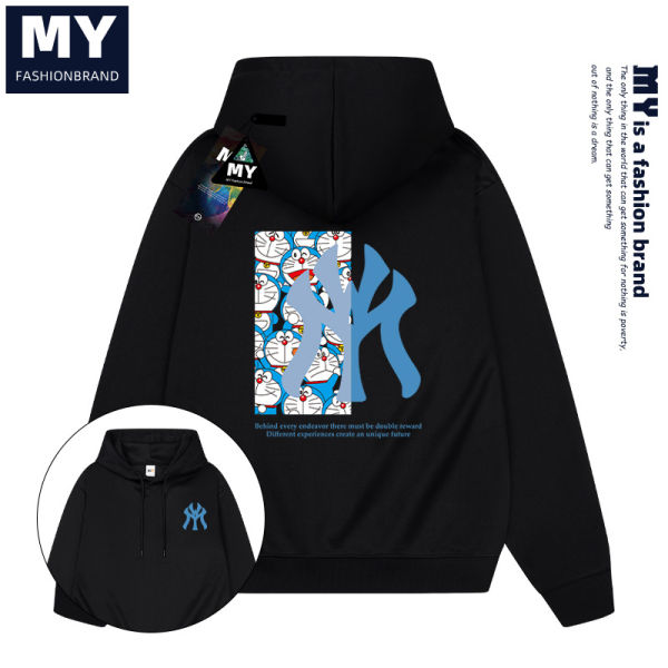 MYJU官网正品连帽卫衣男女秋冬新款宽松休闲百搭情侣装上衣M07