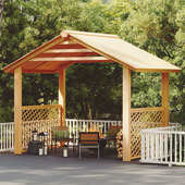 防腐木小木屋户外民宿帐篷房新中式 移动木制四方亭子公园凉亭组装