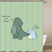 背景墙布装 饰窗帘布 饰挂帘桌布恐龙门帘浴帘卫生间洗澡帘装