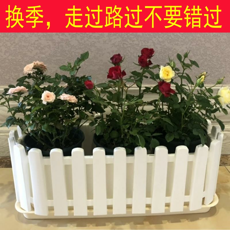 欧式玫瑰月季花盆树脂椭圆形欧月多肉长方形户外阳台盆