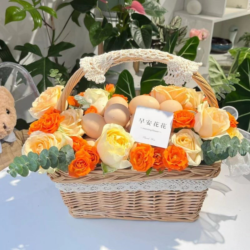 榴莲花篮草编篮藤柳编鲜花篮精致月鸡蛋花篮果手提编织篮