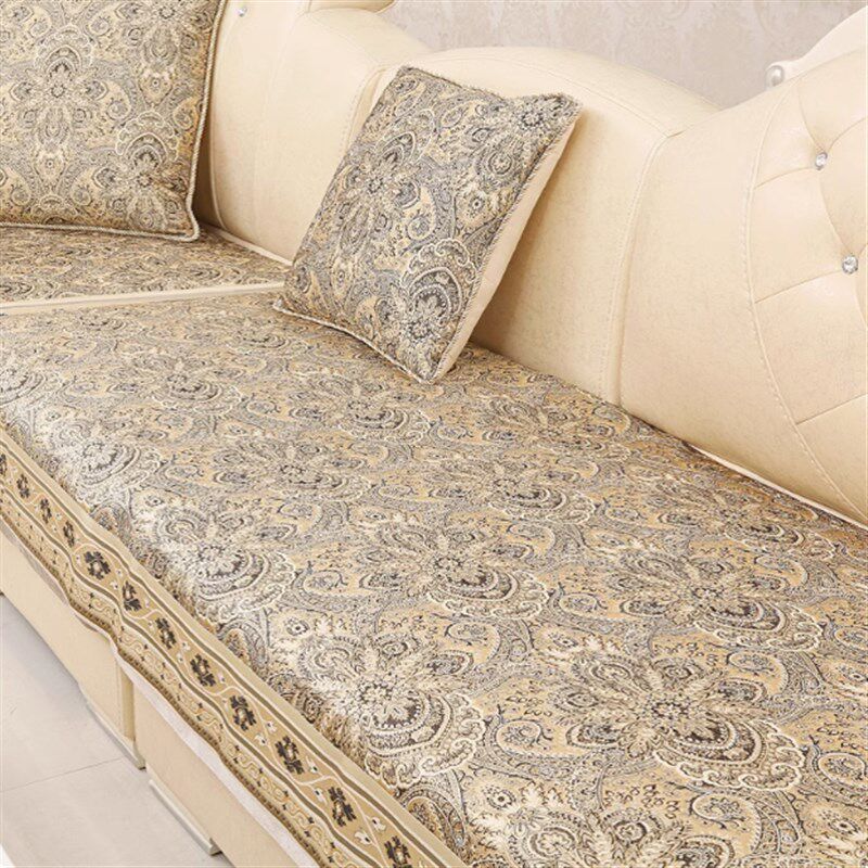 圣美绮沙发垫固定滑皮沙发垫套四季布艺组合贵妃坐垫欧式
