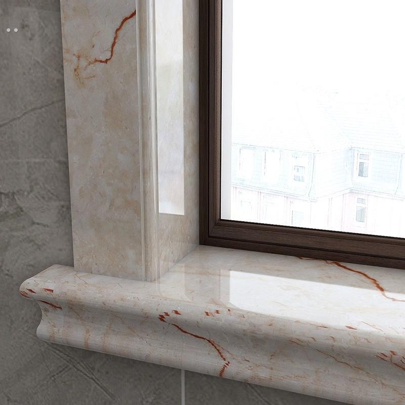 窗台板自粘亚克力仿大理石vc板飘窗台面板窗台加宽神器人造石