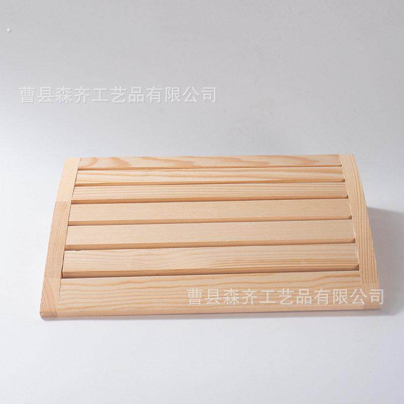 桑拿房实木头枕贴合人体工学弧形木枕汗蒸房背枕头枕后背靠枕