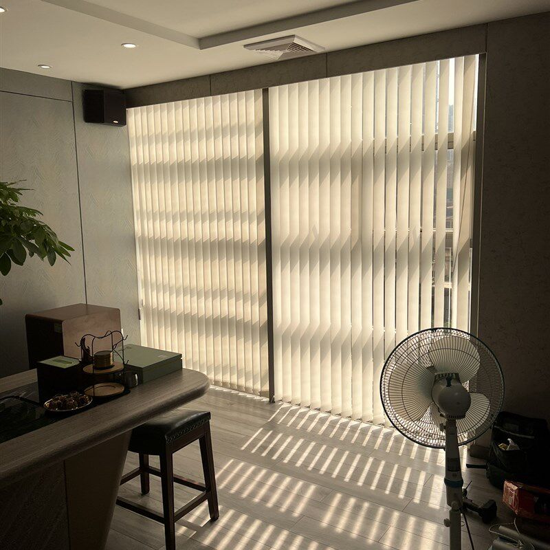 垂直帘半遮光遮阳左右拉竖式挂叶片隔断办公室卧室广州竖百叶窗帘
