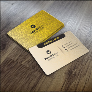 2017时尚金色企业商务名片设计名片制作